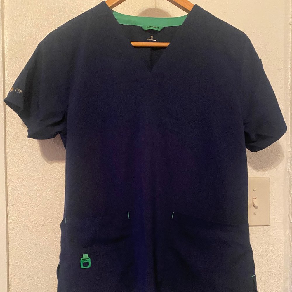 Dark Blue Scrub Top- Small